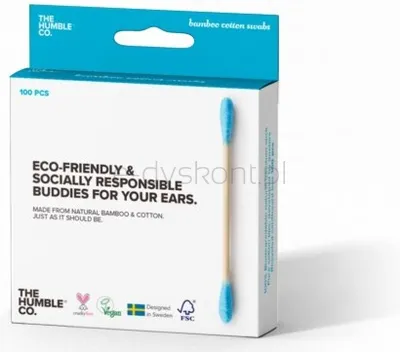 Patyczki higieniczne, bambusowe niebieskie 100szt