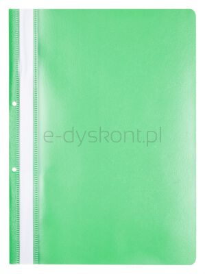 Office Products Skoroszyt, PP, A4, 2 otwory, 100/170mikr., wpinany, zielony 