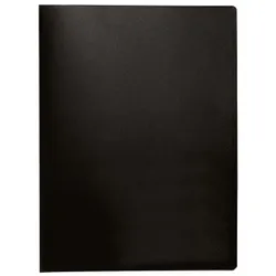 Q-Connect Teczka ofertowa, PP, A4, 380mikr., 40 koszulek, Czarna z etykietą