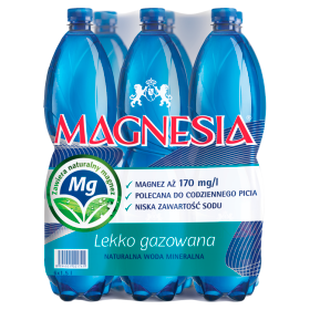 Woda Magnesia Lekko gazowana 1,5lx6szt