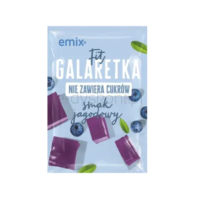 Galaretka FIT (bez cukru) jagodowa emix 25g