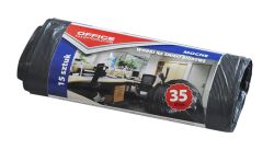 Office Products Worki na śmieci biurowe mocne (LDPE), 35l, 15szt., czarne
