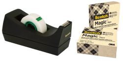 Scotch Taśma Biurowa Magic™ Greener Choice (9-1933R3C38), Matowa, 19Mm, 33M, 3Szt., Podajnik C-38 Gratis