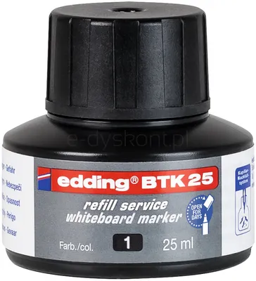 Edding Tusz Do Uzupełniania Markerów Do Tablic Suchościeralnych E-Btk 25 Czarny 
