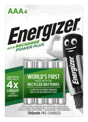 Energizer Akumulator Power Plus, AAA, HR03, 1,2V, 700mAh, 4szt.