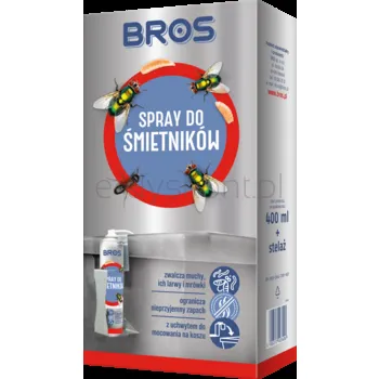 Bros Spray Do Śmietników 400Ml - Zestaw Z Uchwytem