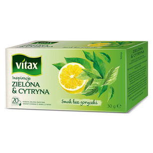 Herbata Vitax Inspiracje Zielona&Cytryna 20 torebek x 1,5g