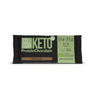 Czekolada Proteinowa O Smaku Słonego Karmelu Keto Bio 40 G - Cocoa [BIO]