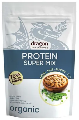 Białko Super Mix, 70% Białka Z Amino Kwasami, Wegańskie, Bezglutenowe Bio 500 G