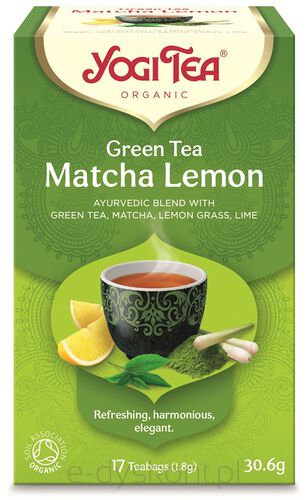 Herbata Zielona Z Cytryną I Matchą (Green Tea Matcha Lemon) Bio (17 X 1,8 G) 30,6 G - Yogi Tea [BIO]