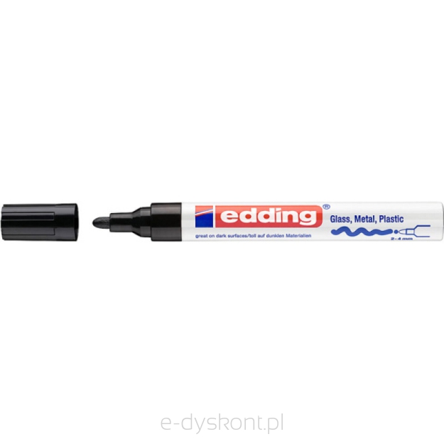 Marker olejowy połyskujący e-750 EDDING, 2-4 mm, czarny