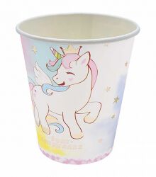 Part Go Kubek papierowy Unicorn, 7,5/9cm, 6 szt., mix kolorów