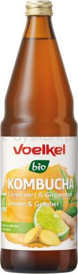 Voelkel Kombucha limonka-imbir BIO 750 ml