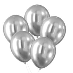 Balony Celebrate! Efekt Chromu (5Szt.) Srebrne