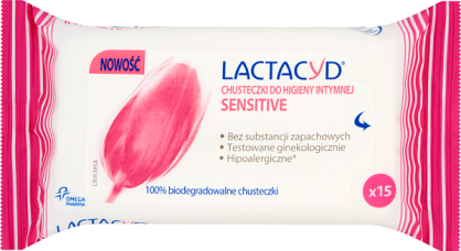 Lactacyd Sensitive Chusteczki Go Higieny Intymnej 15 Sztuk 