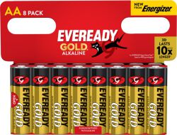Eveready Gold from Energizer Bateria AA, LR6, 1,5V, DHP8 EU, 8 szt.
