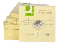 Q-Connect Bloczek Samoprzylepny Typu Z, 76X76Mm, 1X100 Kart., Jasnożółty  - 5
