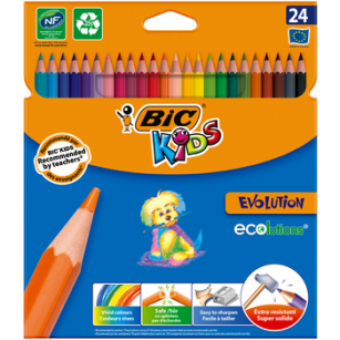 BIC Kids Evolution ECOlutions Kredki ołówkowe Pudełko 24szt