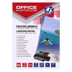 Office Products Folia Do Laminowania, A5, 2x80mikr., błyszcząca, 100szt., transparentna