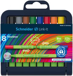 Schneider Flamaster Link-It, 1,0mm, stojak - podstawka, 8szt. mix kolorów