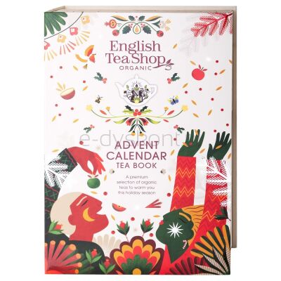 English Tea Shop Kalendarz Adwentowy Tea Book Cream – 25 Piramidek Bio 50G Bn