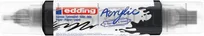 Edding Marker Akrylowy 3D E-5400 Podwójny, 2-3 Mm, 5-10 Mm, Matowy Czarny  - 2