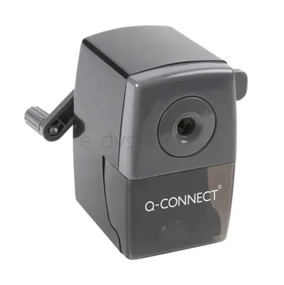 Q-Connect Temperówka Na Biurko Z Uchwytem, Ręczna, Czarna 