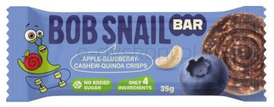 Bob Snail Baton Jabłko-Borówka z Nerkowcem i Chrupkami z komosy ryżowej bez dodatku cukru 35 g