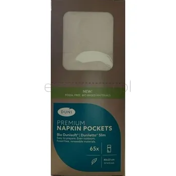 Duni Serwetka Bio Dunisoft 40 x 33 cm Biały 65 szt.