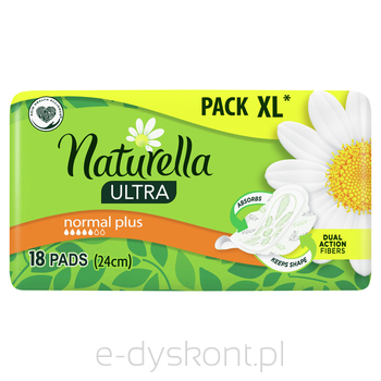 Naturella Ultra Normal Plus Podpaski Ze Skrzydełkami, 18Sztuk