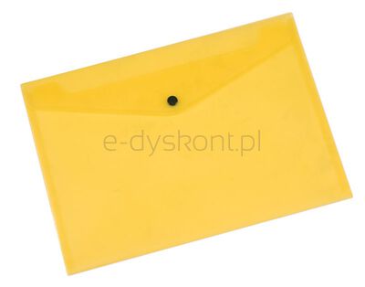 Q-Connect Teczka kopertowa zatrzask zatrzask, PP, A4, 172mikr., transparentna żółta