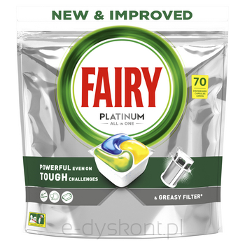 Fairy Kapsułki Do Zmywarek Platinum Plus All In One Yellow 70 Szt. 1043 G