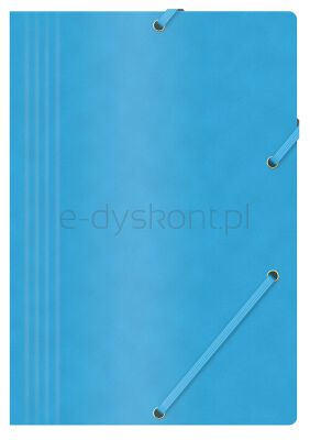 Office Products Teczka Z Gumką, Preszpan, A4, 390Gsm, 3-Skrz., Niebieska 