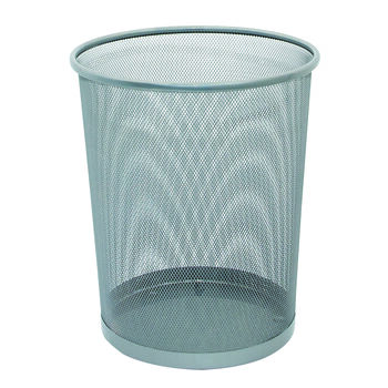 Q-Connect Kosz na śmieci Office Set metalowy 19l srebrny