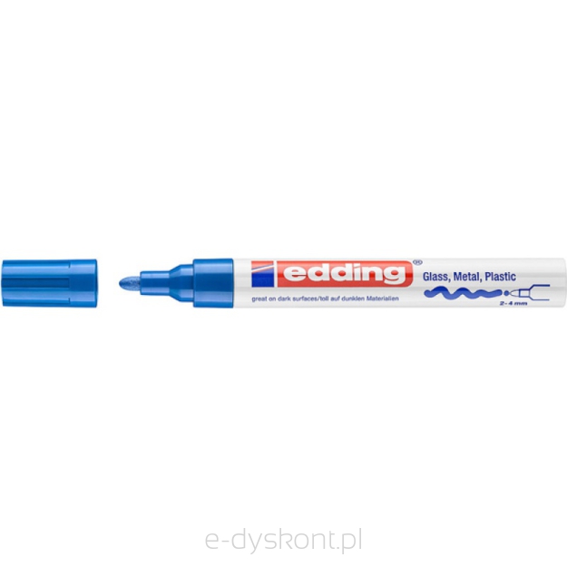 Marker olejowy połyskujący e-750 EDDING, 2-4 mm, niebieski