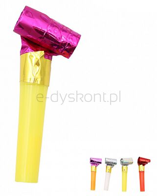 Trąbka imprezowa Part Go, 6cm, 6 szt., mix kolorów