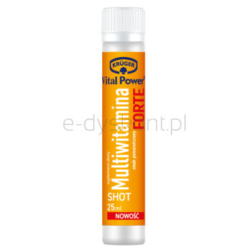 Krüger Vital Power® Shot Multiwitamina Forte, płyn w ampułkach, 25 ml.