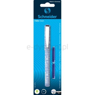 Schneider Pióro Wieczne Glam + 2 Naboje, Blister, Mix Kolorów 