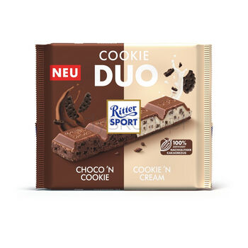 Ritter Sport Czekolada Mleczna DUO Cookie 218g