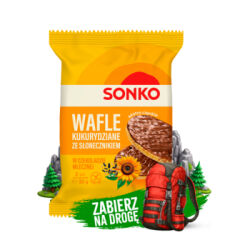 SONKO Wafle kukurydziane ze słonecznikiem w czekoladzie mlecznej 32g