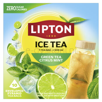 Lipton Ice tea zielona herbata cytrusy i mięta 10 tb 35 g