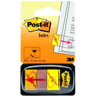 Zakładki Indeksujące Post-It Z Nadrukiem „Ręka+Ołówek” (680-31), Pp, 25,4X43,2Mm, 50 Kart.