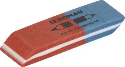 Donau Gumka Wielofunkcyjna 57X19X8Mm, Niebiesko-Czerwona 