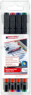 Edding Foliopis E-140/4 S 0,3 Mm, 4 Szt., Zawieszka, Mix Kolorów 