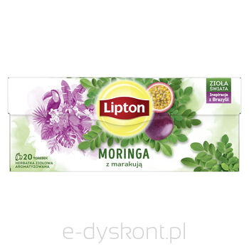 Lipton Herbatka Ziołowa Aromatyzowana Moringa Z Marakują 20 Tb.