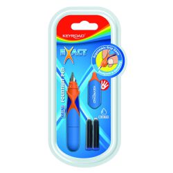 Keyroad Pióro wieczne mini, 2 niebieskie naboje gratis, blister, mix kolorów