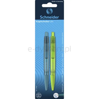 Schneider Długopis Automatyczny Like, M, 2Szt., Blister, Mix Kolorów