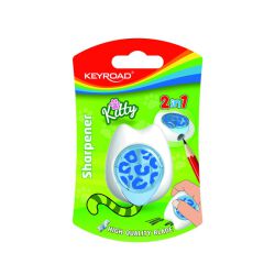 Keyroad Temperówka plastikowa z gumką Keyroad, kitty cat, pojedyncza, blister, mix kolorów