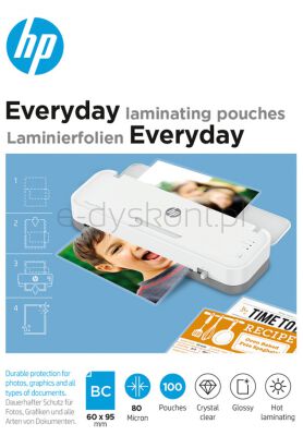 Hp Everyday folie Laminacyjnebusiness Card, 80 Mic, 100 Szt., Przezroczyste/Połysk 