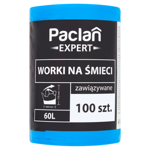 Paclan Expert Worki Na Śmieci Wiązane 60L 100 Szt.